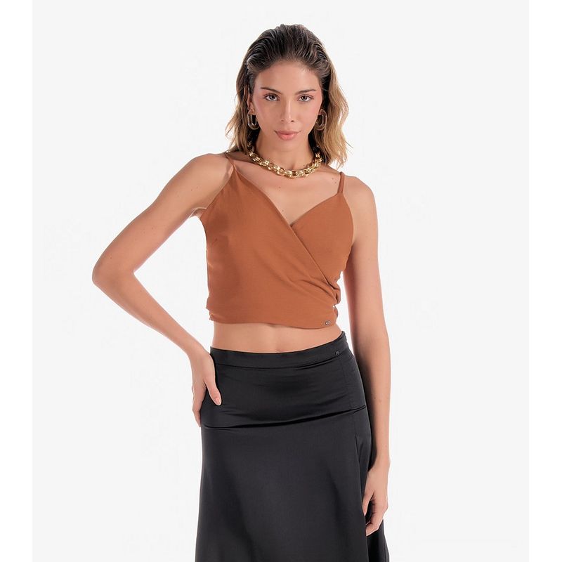 DEREK - Blusa para Mujer con Escote Cruzado  Derek