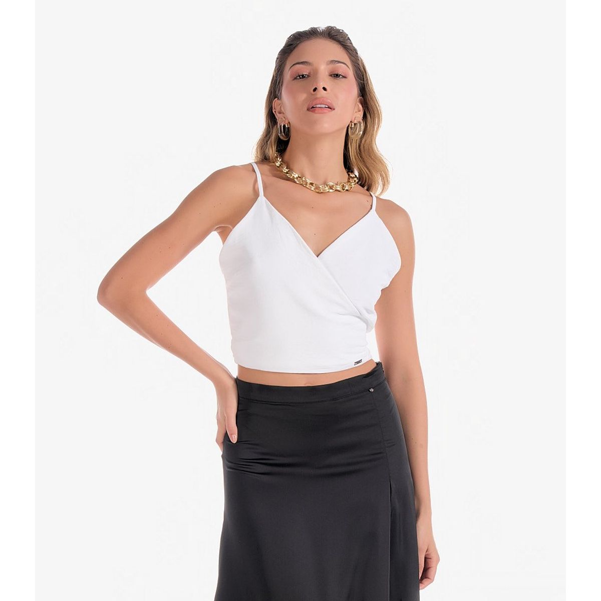 DEREK - Blusa para Mujer con Escote Cruzado  Derek