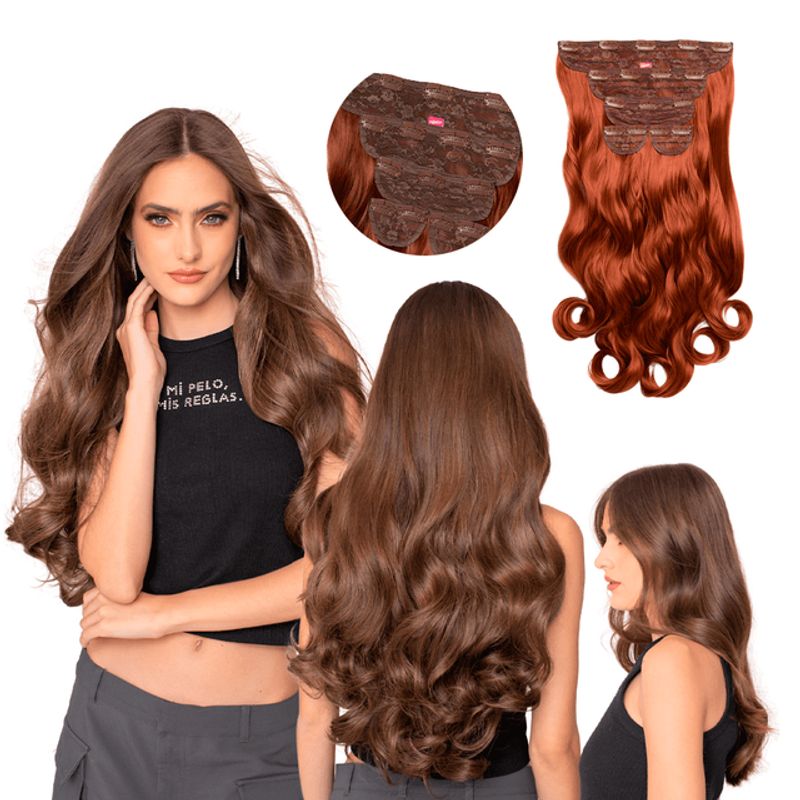 MY DOLL HAIR - Extensión de cabello Mimosa 20 pulgadas - Cobrizo
