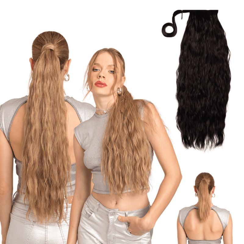 MY DOLL HAIR - Ponytail Ondulada Shak 26 pulgadas - Castaño Medio