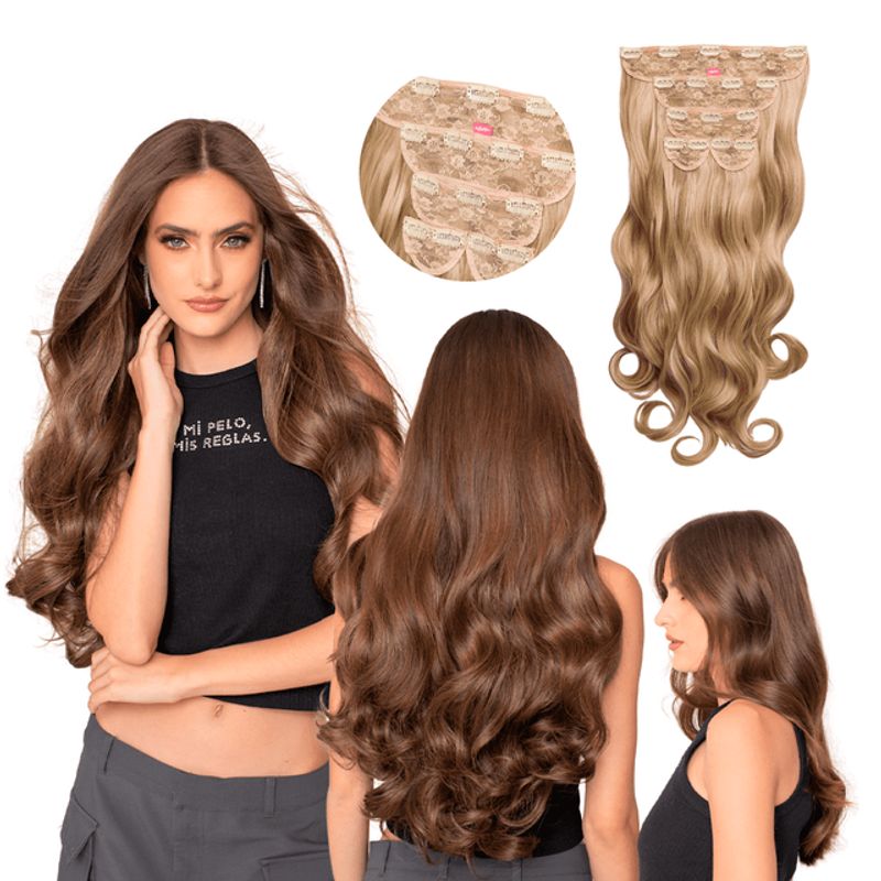 MY DOLL HAIR - Extensión de cabello Mimosa 20 pulgadas - Rubio Cenizo