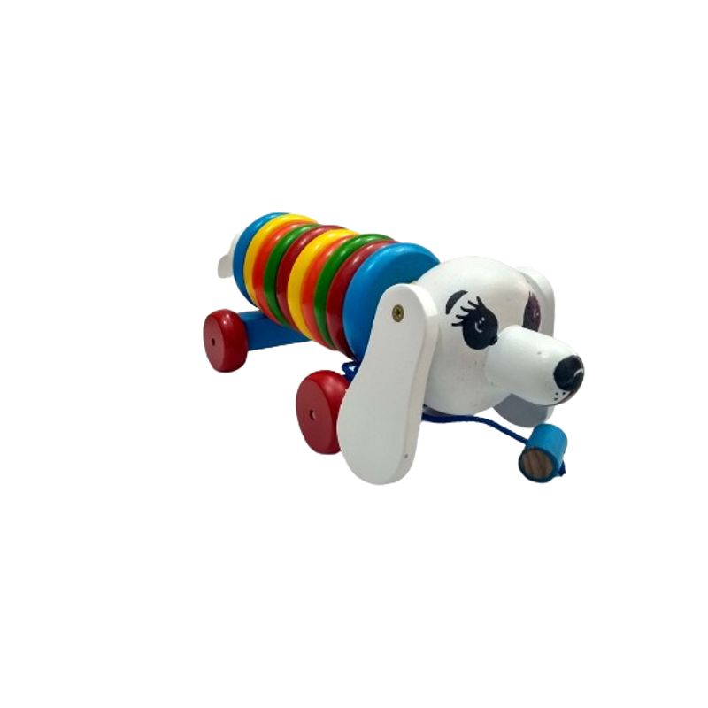 MAFEGO - Perro De Ensarte Y Arrastre Juguete De Madera Mafego