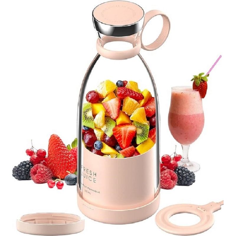 GENERICO - Mini Batidora Portátil Para Exprimir Botellas Con Fruta 400 ml
