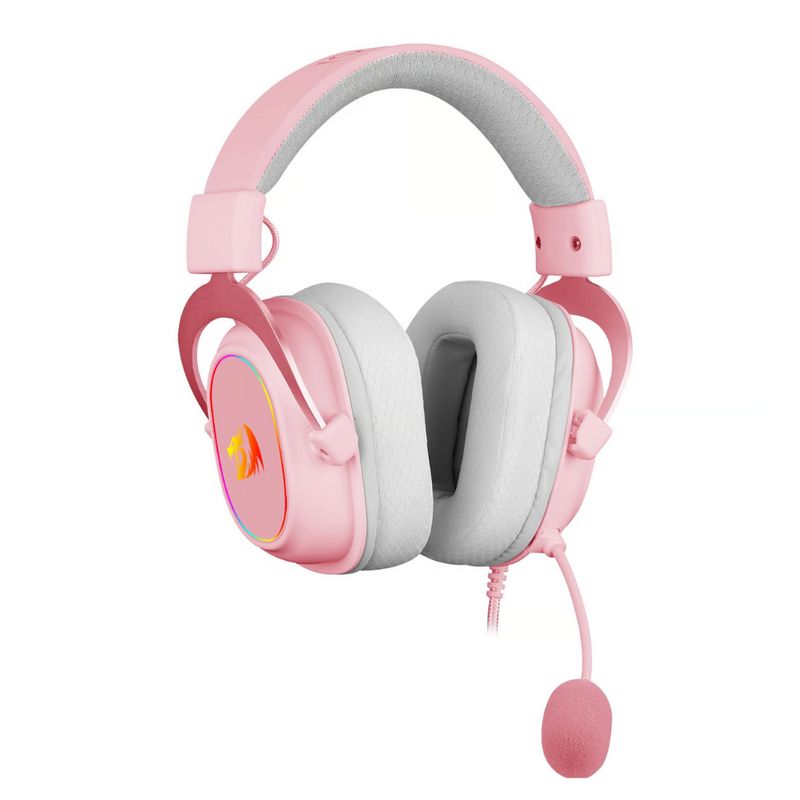 REDRAGON - Diadema Gamer Redragon Zeus X H510-rgb Rosa Con Luz Rgb Led
