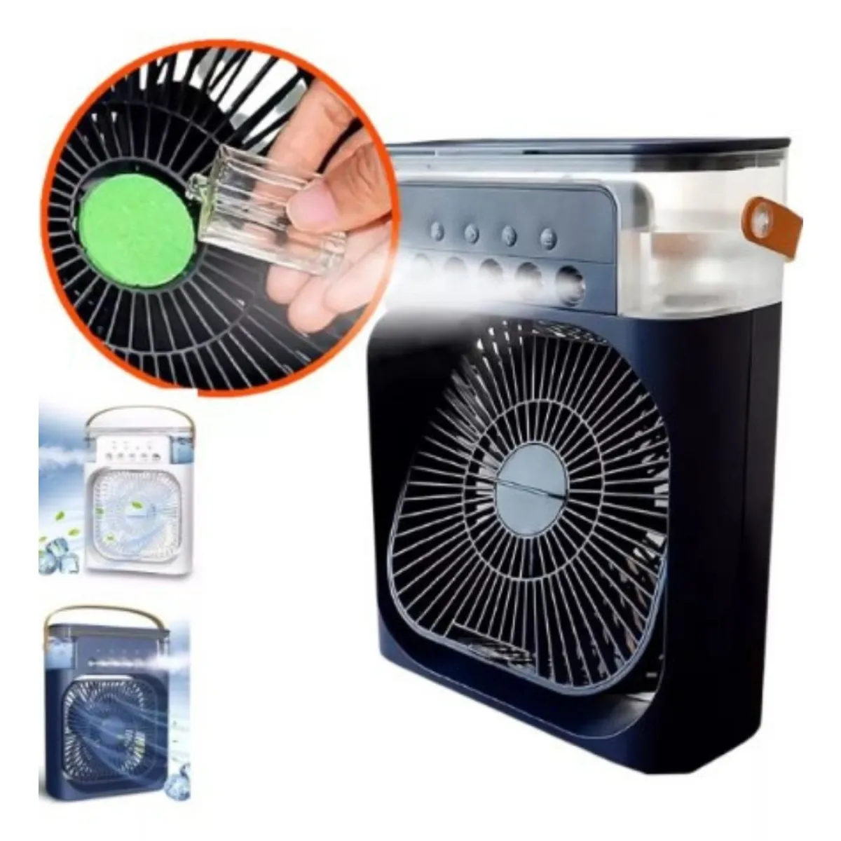 GENERICO - Ventilador Humidificador Luz Led CoolAir 3 En 1
