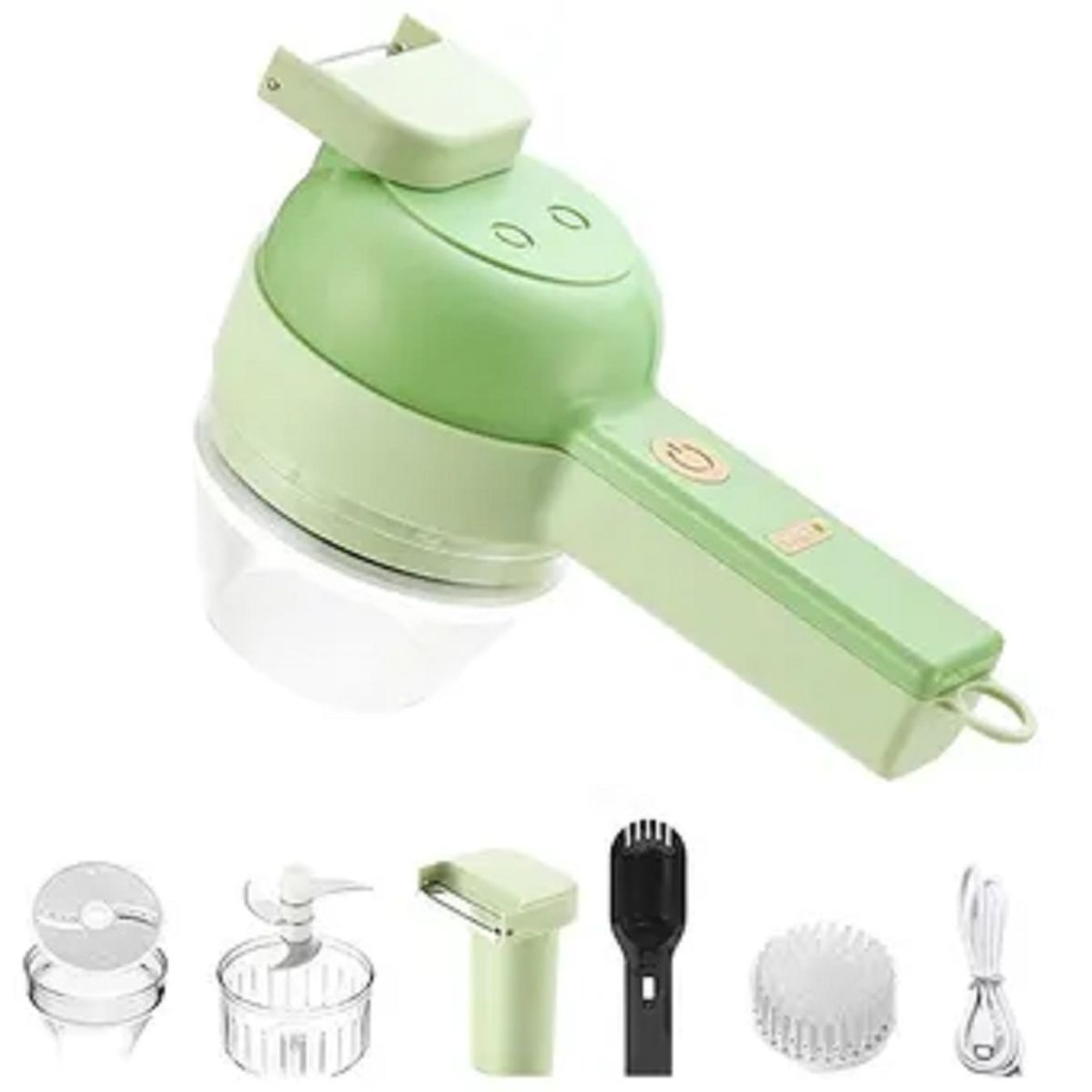 GENERICO - Picador Eléctrico Mezclador Cortadora Verduras Y Alimentos 4 en 1