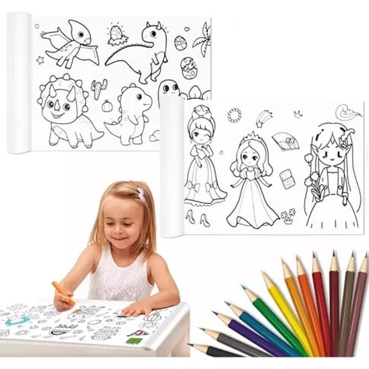 GENERICO - Rollo de  papel para  colorear  WS-8