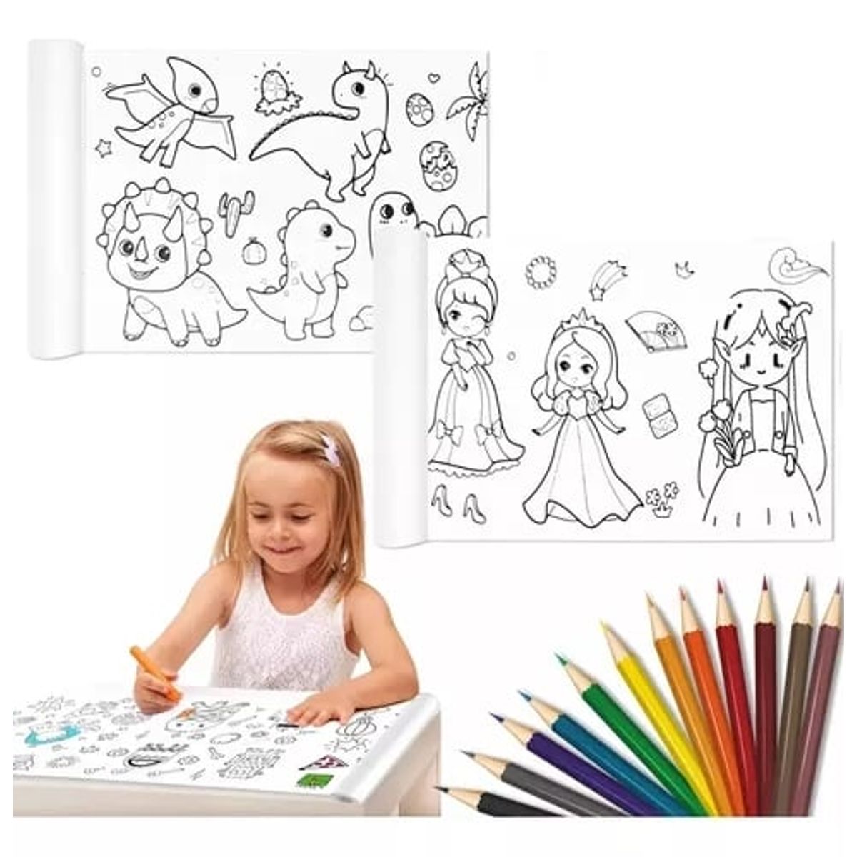 GENERICO - Rollo de  papel para  colorear  WS-8