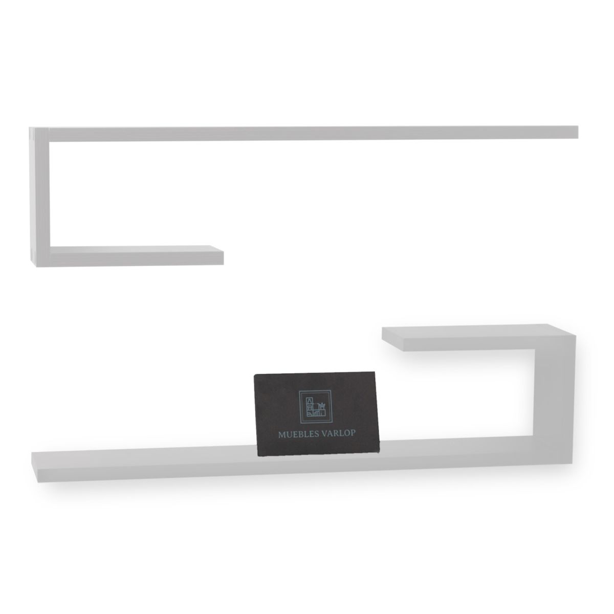 GENERICO - Repisas Flotantes Tipo C Blanco Set X 2 Un Decoracion Moderna