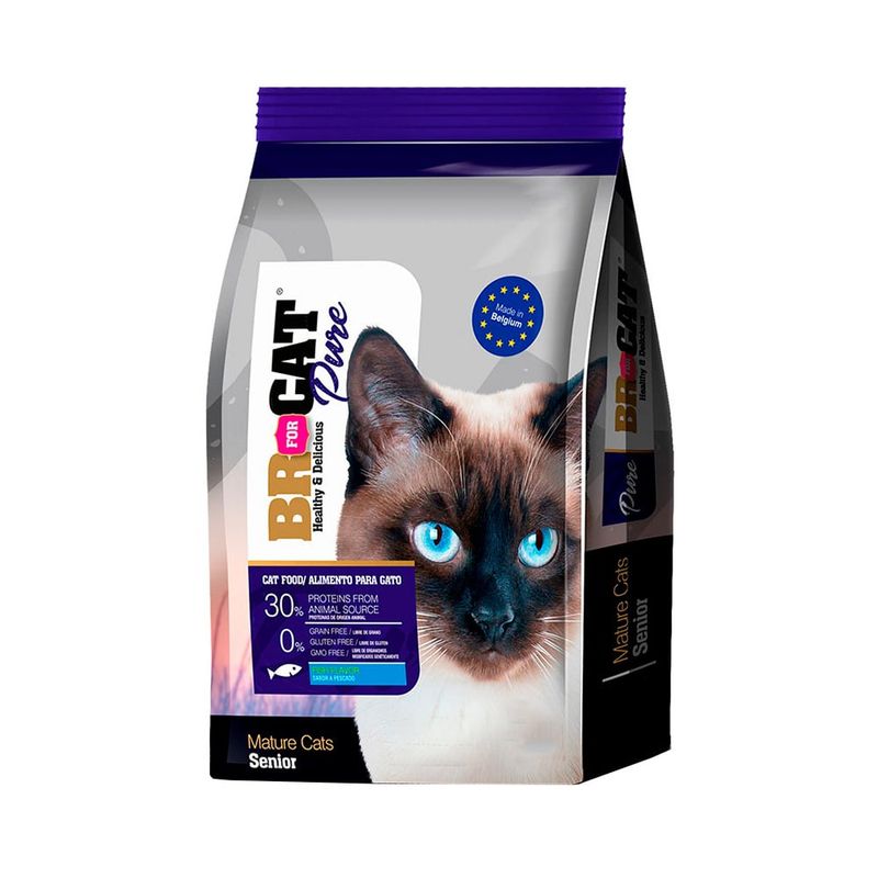 BR - Alimento Br For Cat Pure Senior Pescado x 3Kg