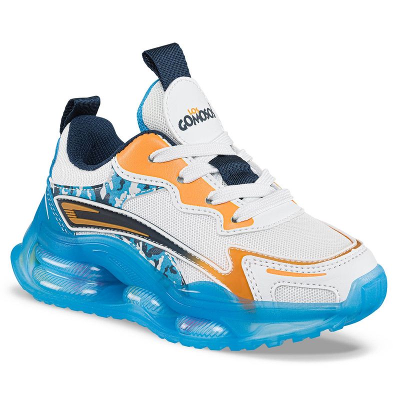 LOS GOMOSOS - Tenis Urbanos Eremu Blanco-Azul para Niño Los Gomosos