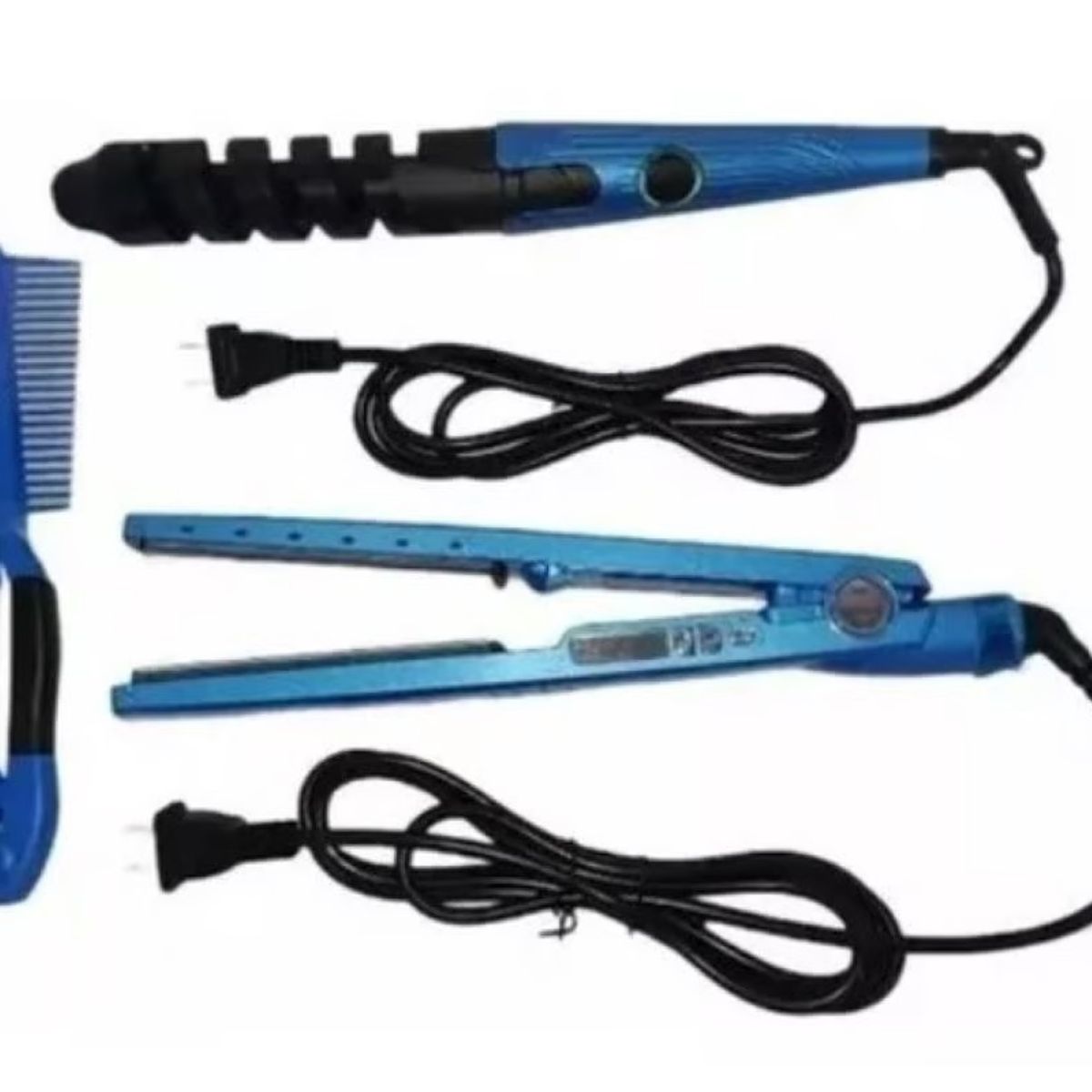 GENERAL - Combo Nano Titanium Plancha Cabello + Rizadora + Pinza Peine