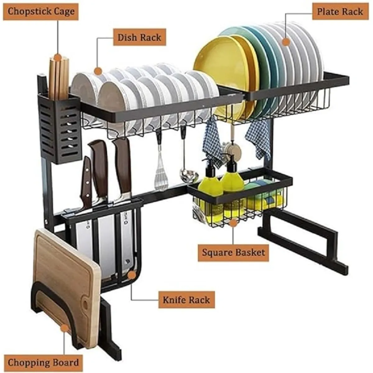 GENERICO - Organizador Locero Escurridor Platero Fregadero Lavaplatos 85cm