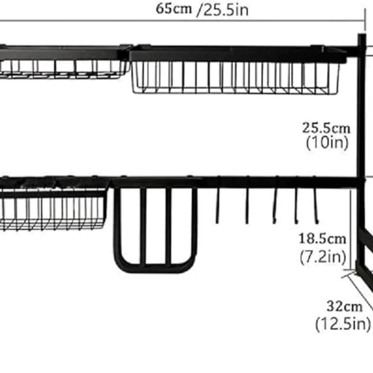 GENERICO - Organizador Locero Escurridor Platero Fregadero Lavaplatos 85cm