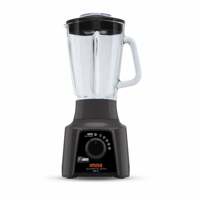 IMUSA - Licuadora Powermix Glass 5V Gris IMUSA
