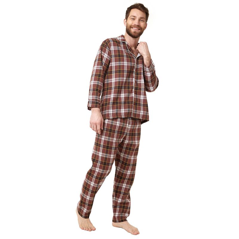 SANTANA - Pijama Hombre Leñadora Ámbar