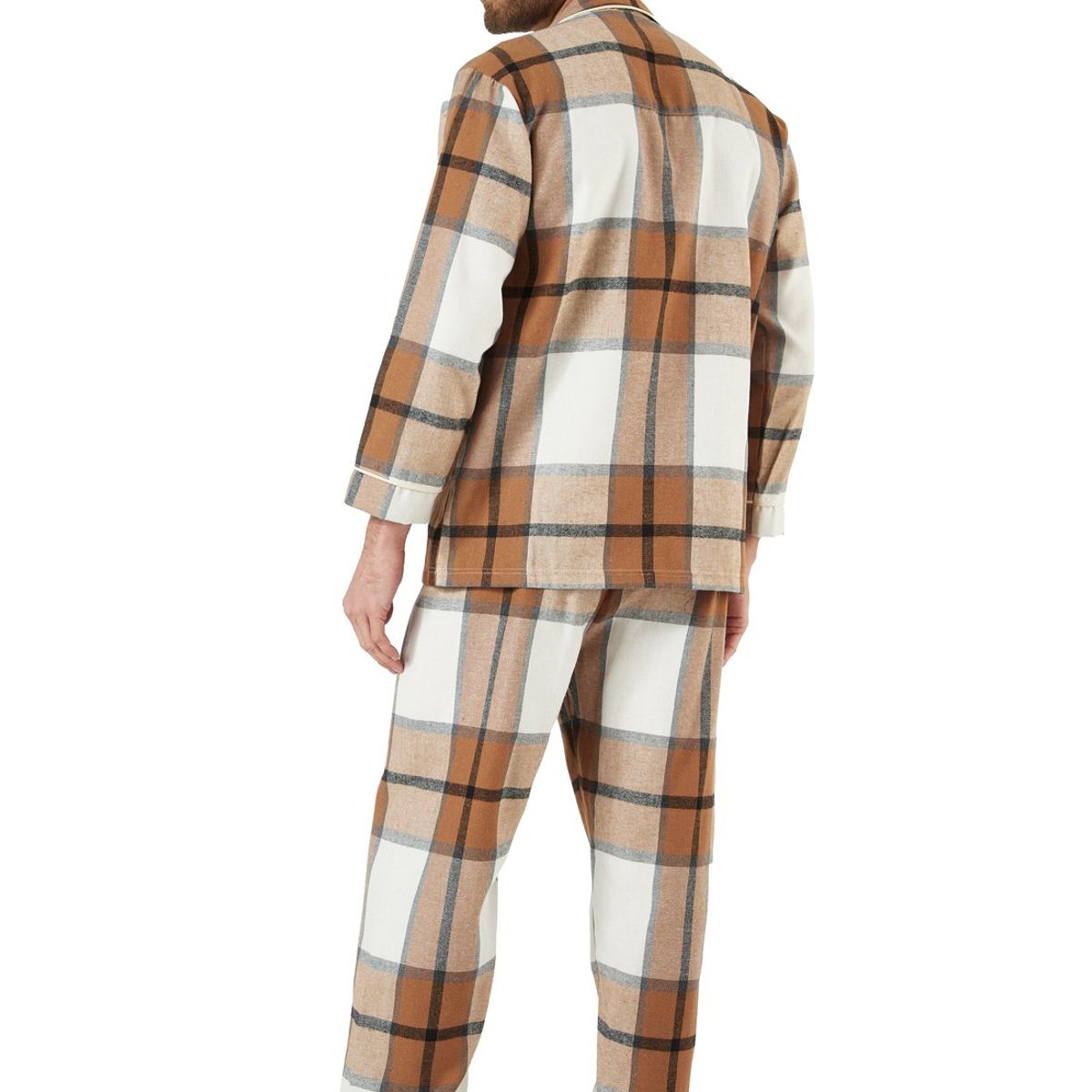 SANTANA - Pijama Hombre Leñadora Beige