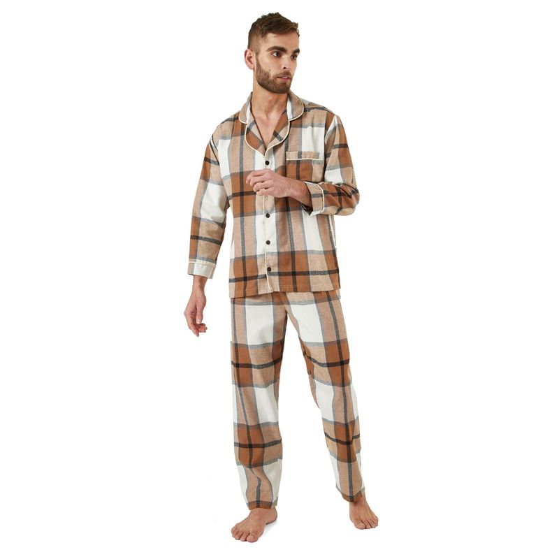SANTANA - Pijama Hombre Leñadora Beige