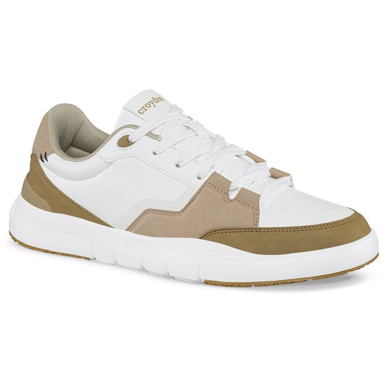 CROYDON - Tenis Casuales Agrar Blanco-Café para Hombre Croydon