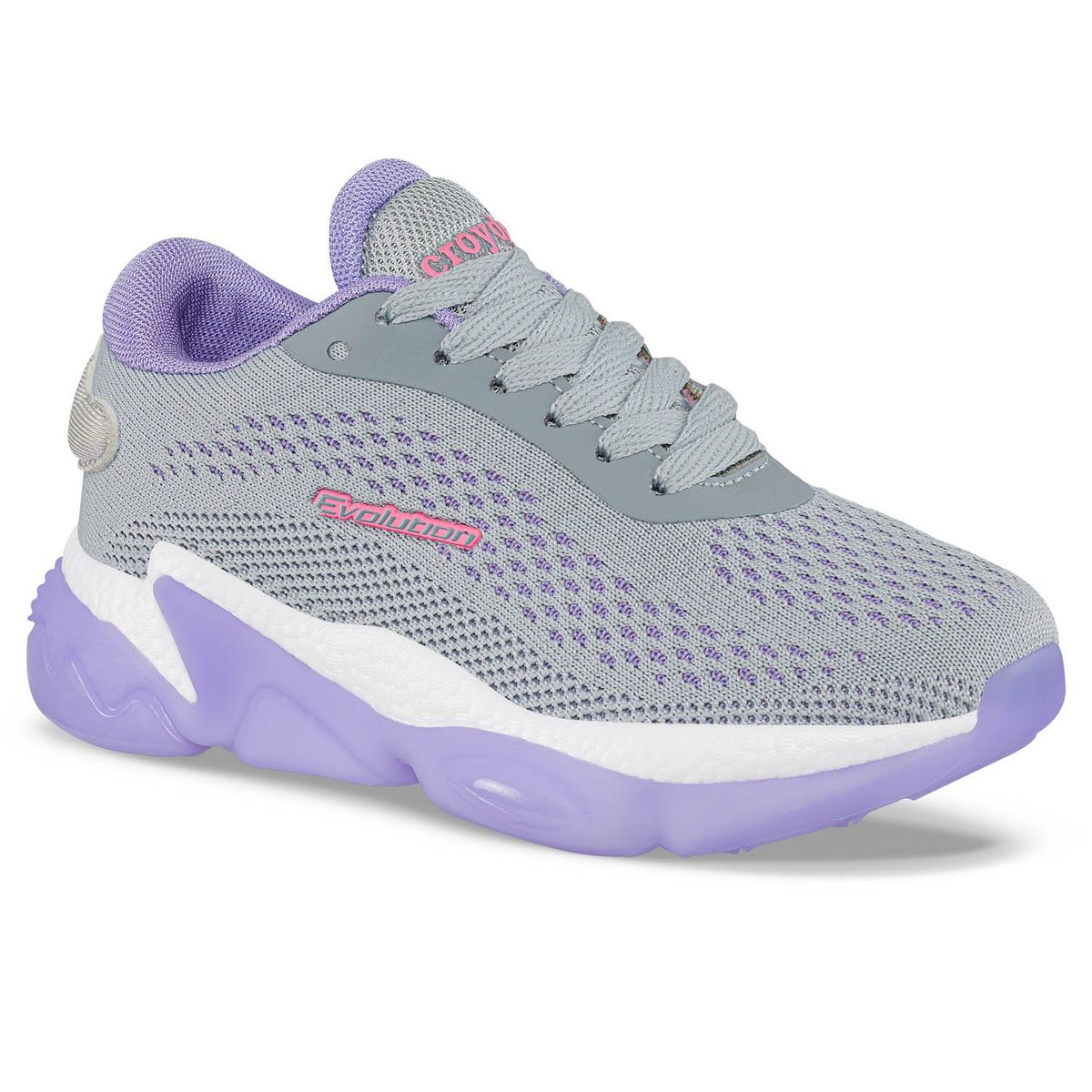 CROYDON - Tenis Running Murin Gris-Mora Croydon para Niña