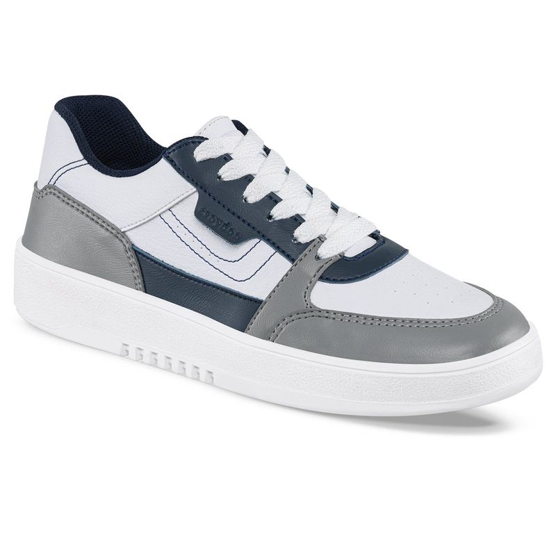 CROYDON - Tenis Casuales Tottori Blanco-Gris para Hombre Croydon