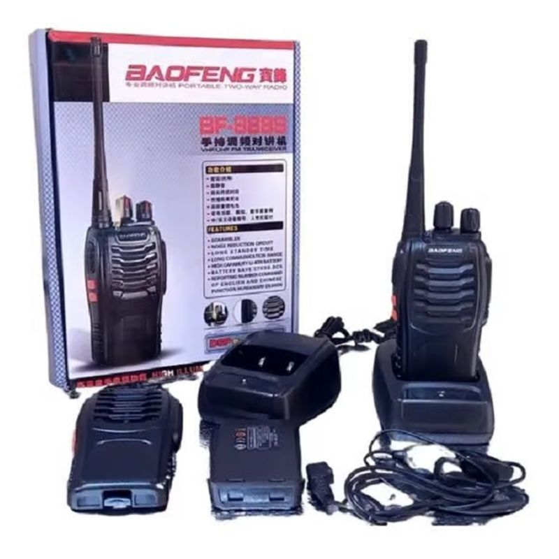 GENERAL - Radio Walkie Talkie Baofeng Bf-888s Uhf X2 Bateria 2800m Ah