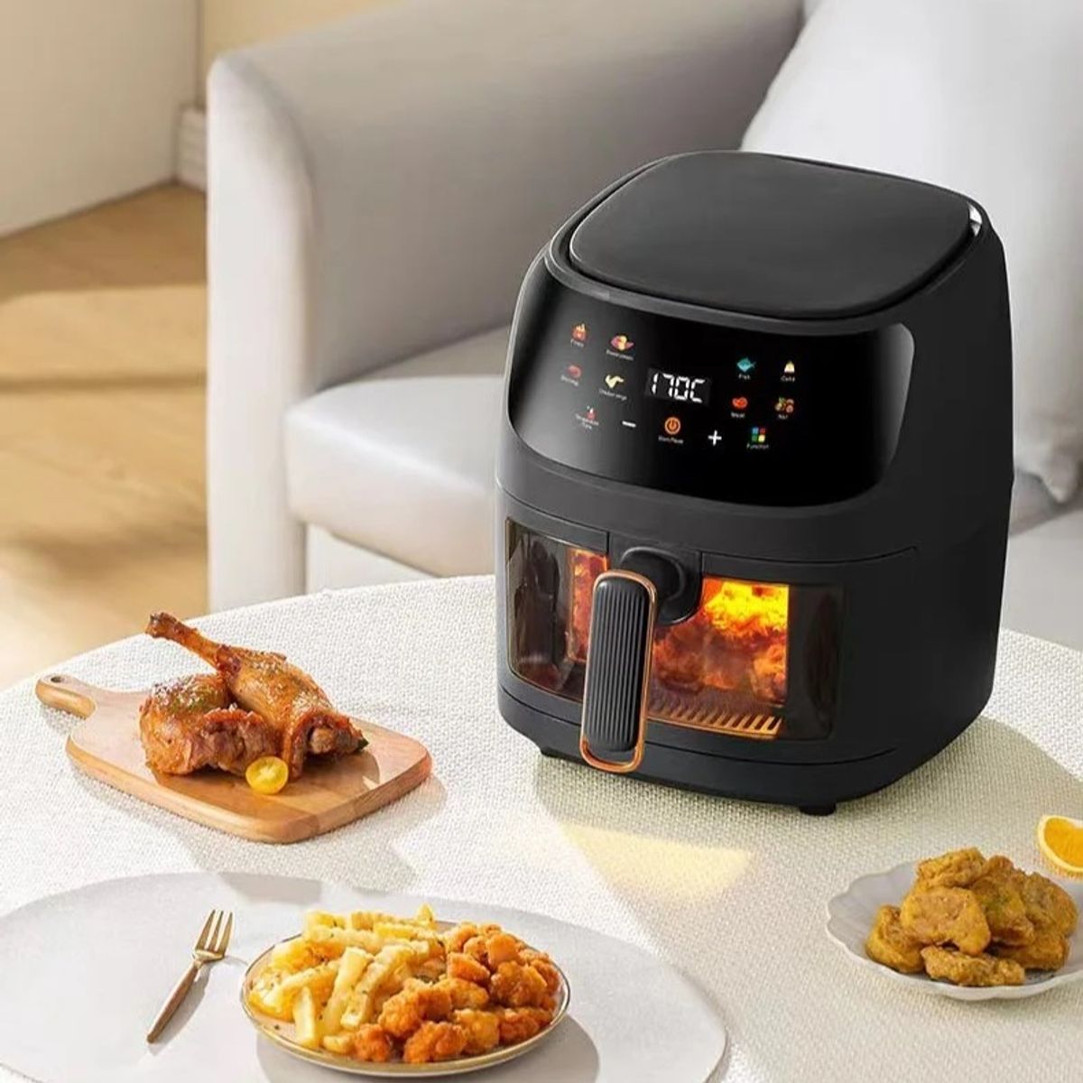 GENERICO - Freidora De Aire 8 Litros Sin Aceite Extra Grande Air Fryer