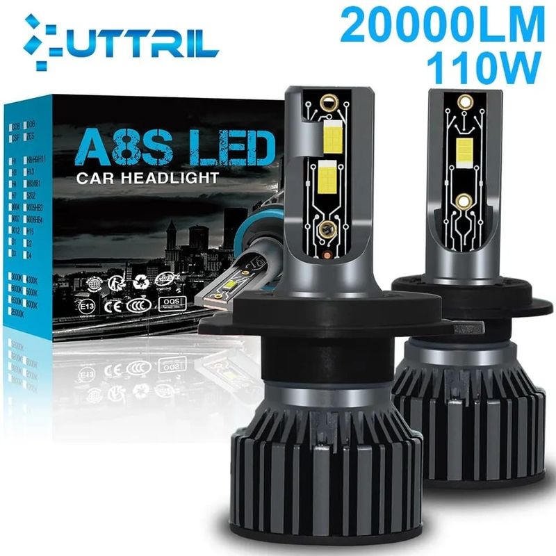LEDMAX - Par Bombillos Led H4 20000 Lumens Antiniebla
