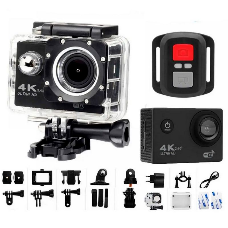 GENERICO - Camara 4k Sports Ultra Hd Dv Sumergible Deportes + Control