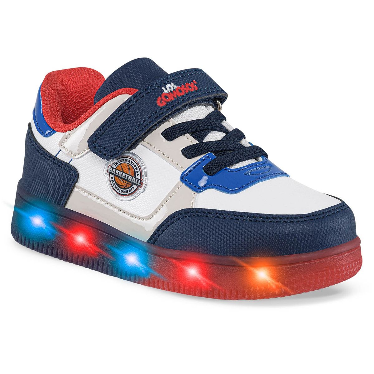 LOS GOMOSOS - Tenis con Luces Apisol Azul O-Blanco Los Gomosos para Niño