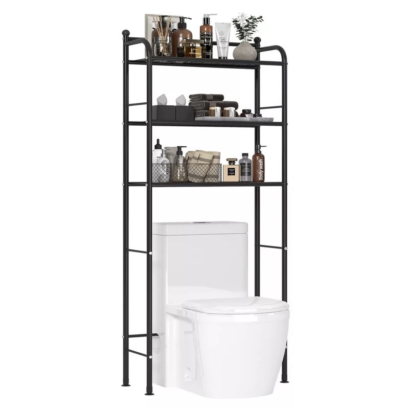 GENERICO - Estante de Almacenamiento de Baño de Metal de 3 Niveles