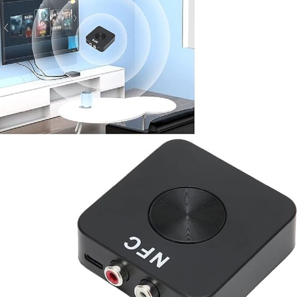 GENERICO - Adaptador Receptor De Audio NFC 5,0 con Bluetooth