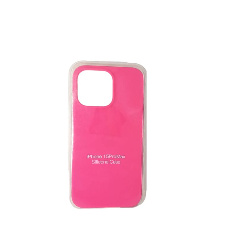 GENERICO - Forro Silicone Case Compatible con Iphone 15 Pro Max Fucsia