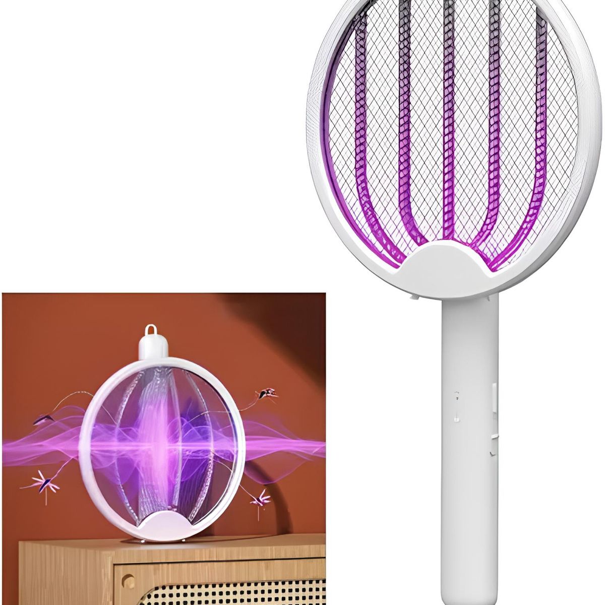 GENERICO - Raqueta Mata Mosquitos con Luz Uv