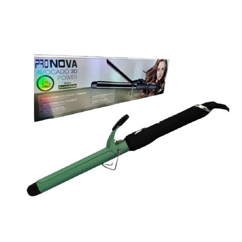 GENERICO - Pinza Rizadora Para Cabello Pronova Avocado 3D Power