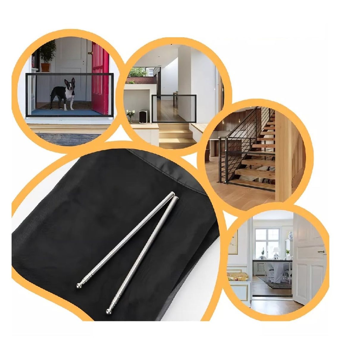 GENERICO - Malla Seguridad Puerta Protectora para Mascotas