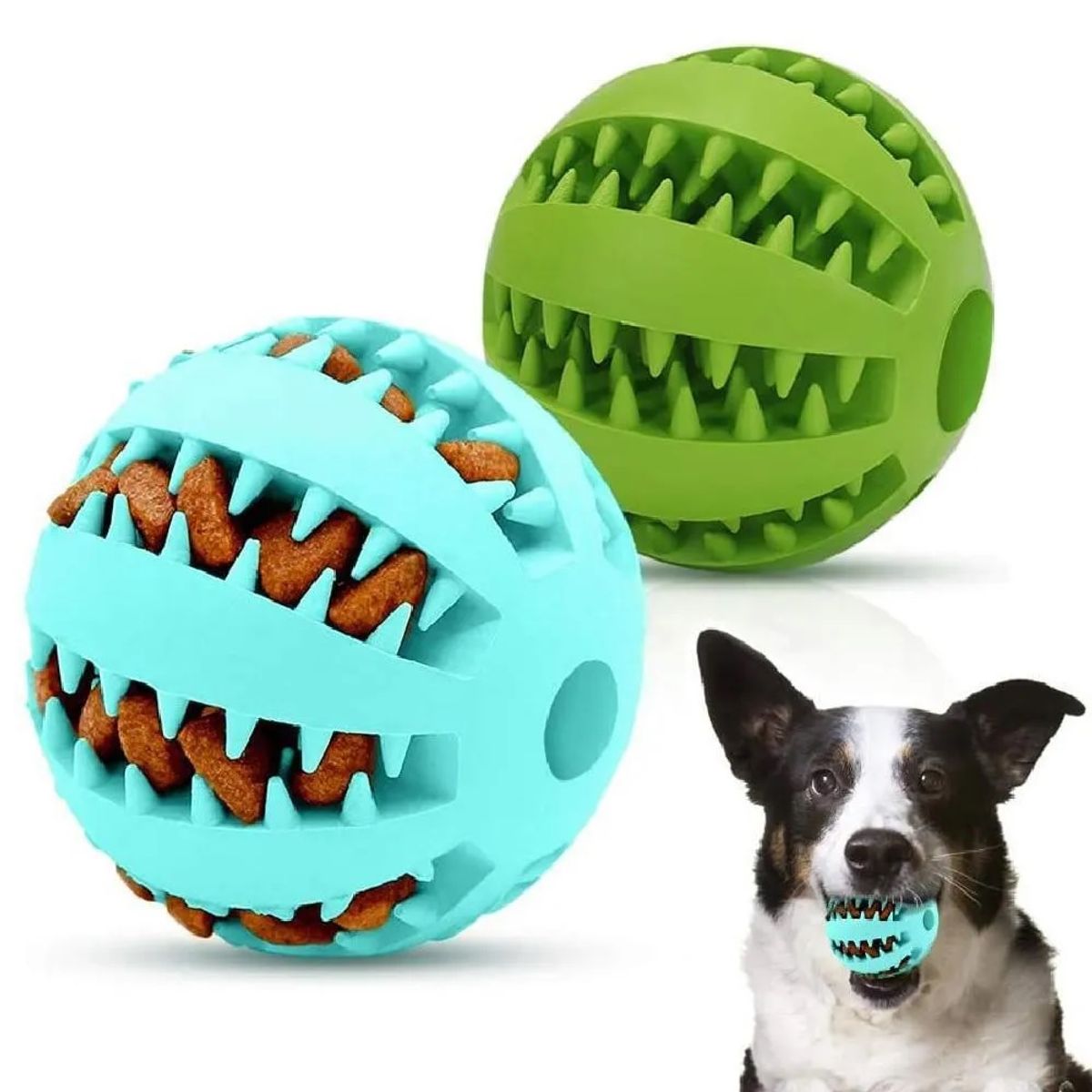 GENERICO - Pelota Porta Snack Interactiva Limpia Dientes Grande