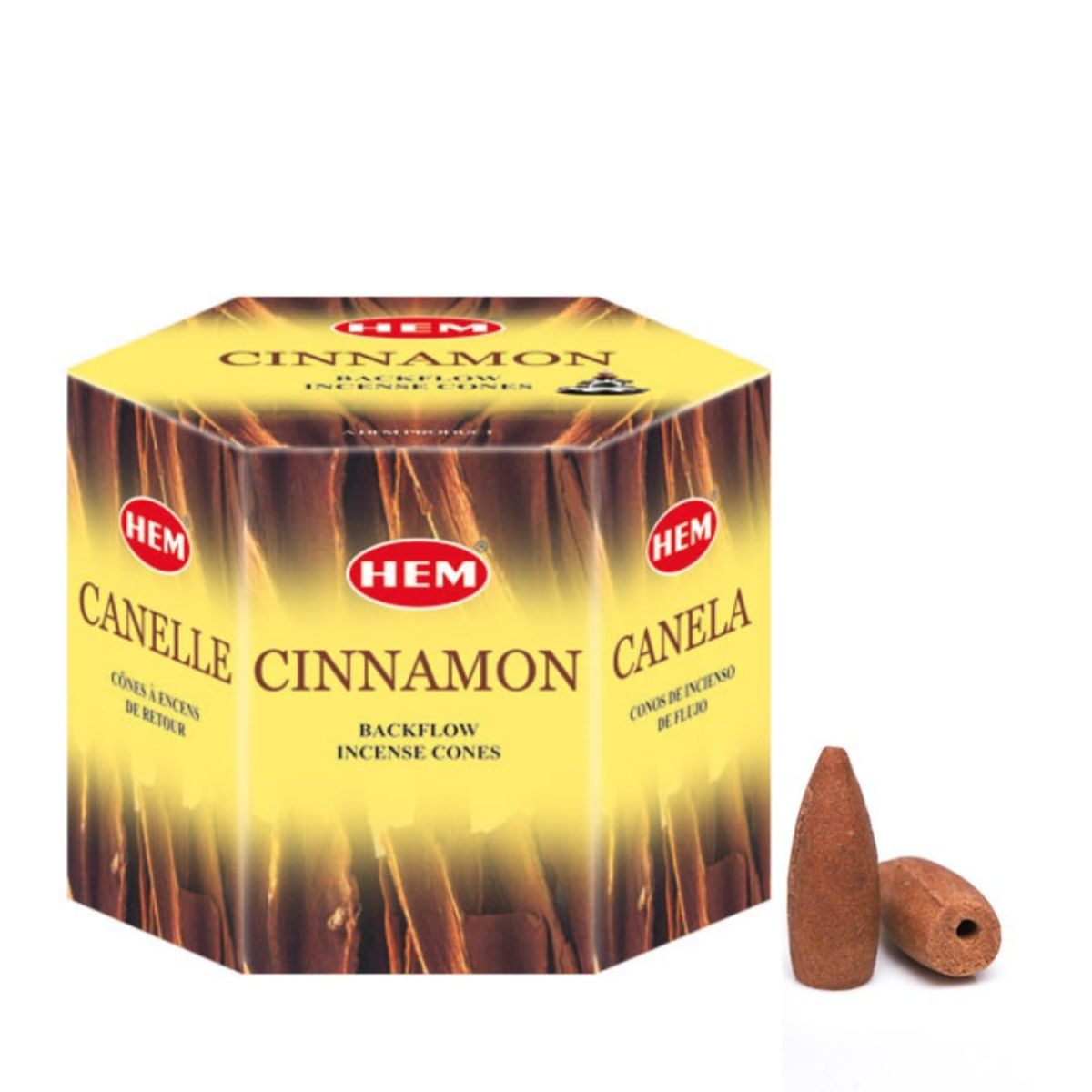 HEM - Incienso Hem Cono De Reflujo Backflow X40uni CANELA
