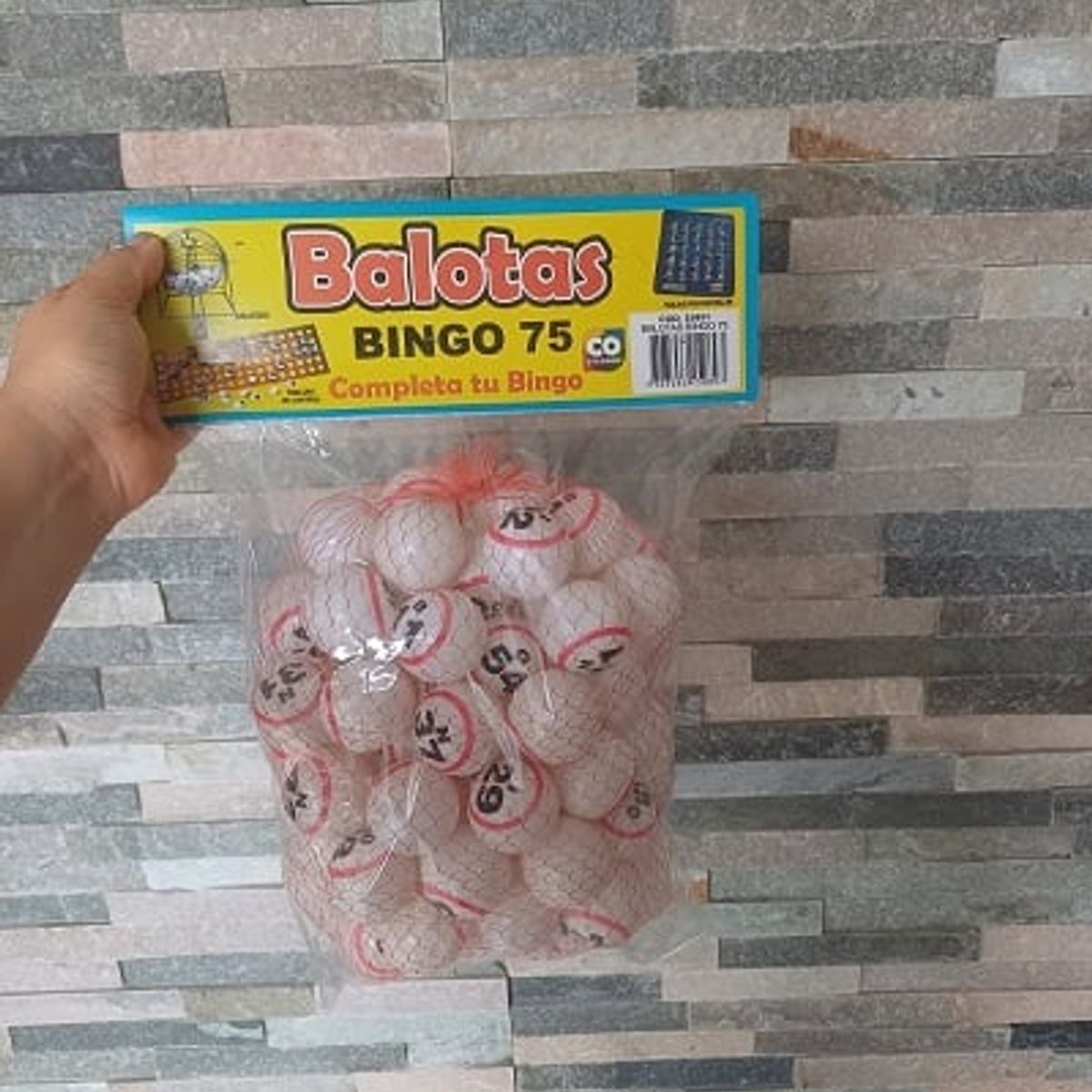 GENERICO - PAQUETE DE 75 BALOTAS PARA JUEGO DE BINGO