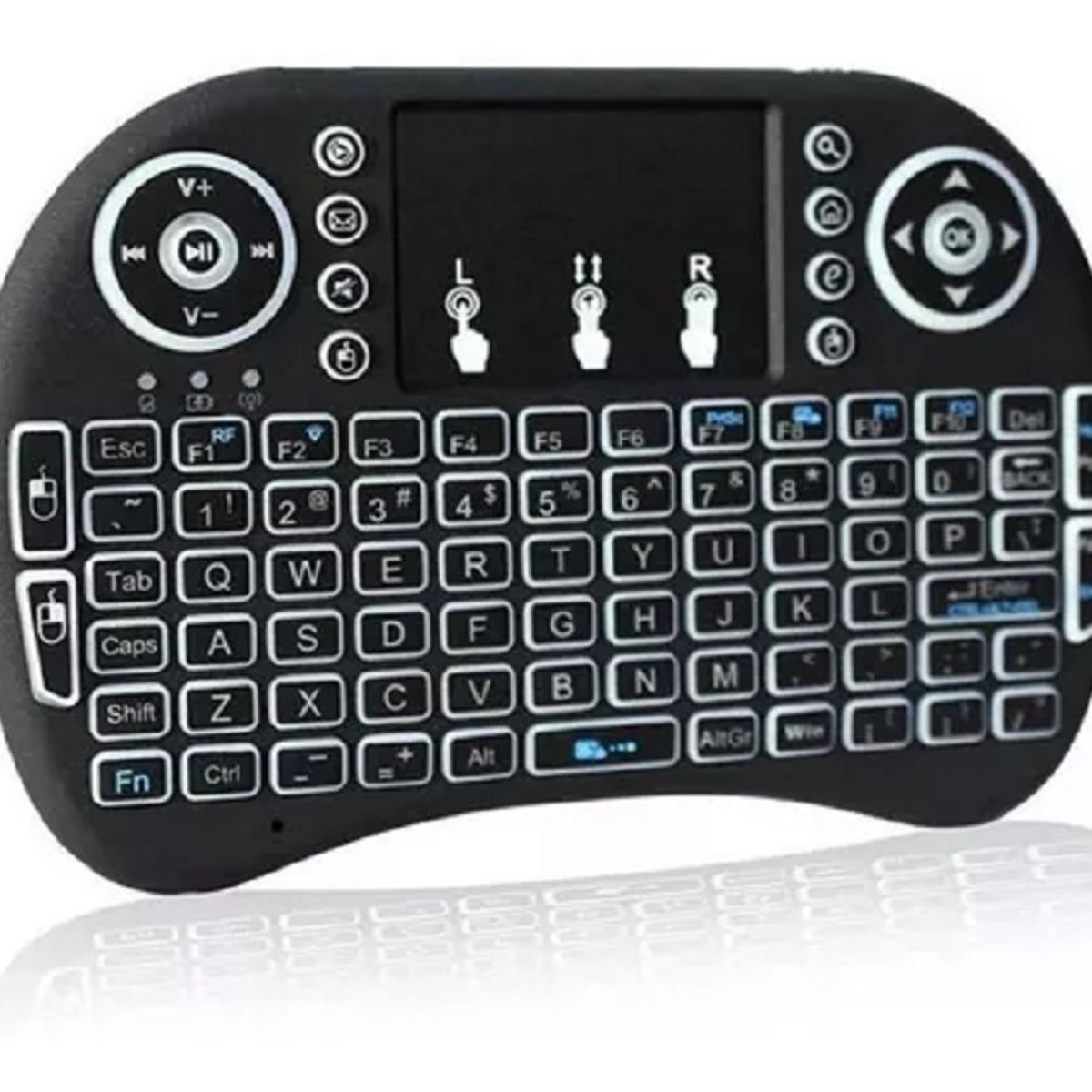 GENERICO - Mini Teclado Airmouse Android Smart TV Iluminado