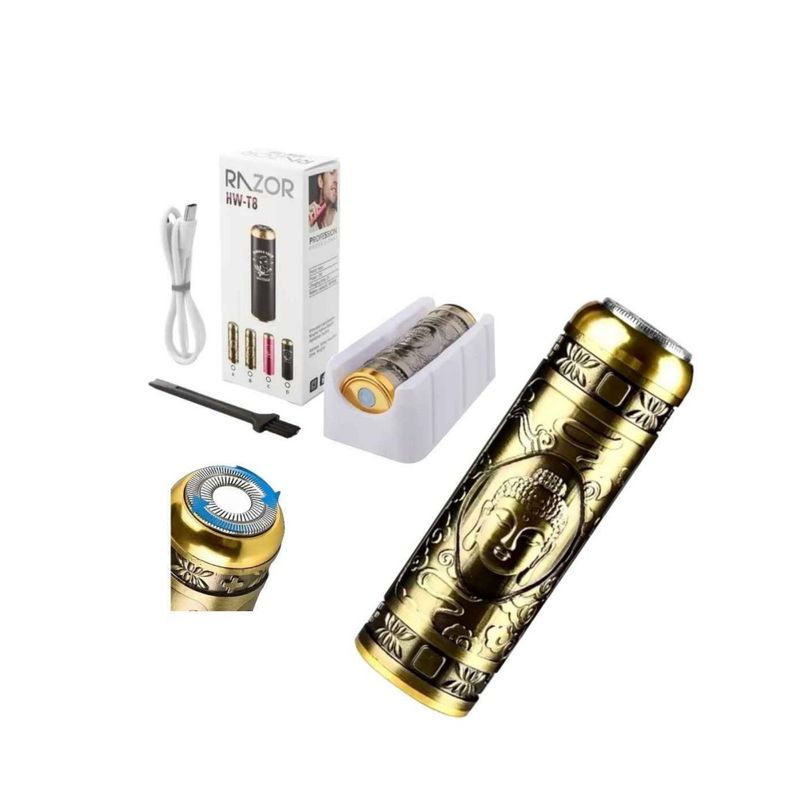 GENERICO - Maquina De Afeitar Electrica Mini Retro Metal