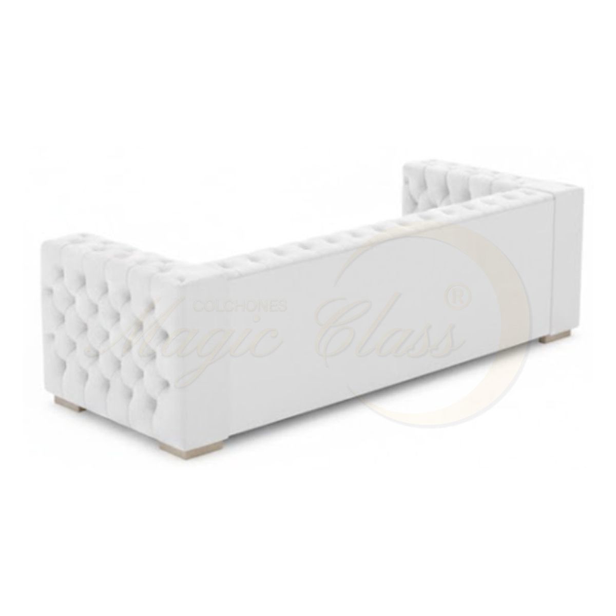 MAGIC CLASS - SOFÁ MODERNO HARTFORD ECOCUERO BLANCO