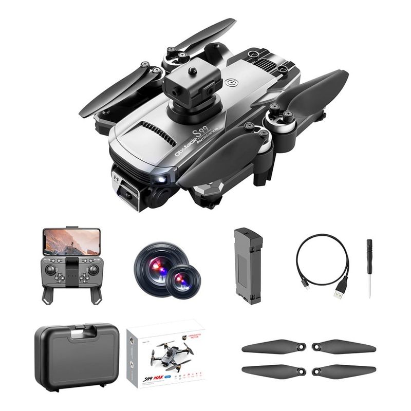 GENERICO - Dron S99 Max Profesional Camara Robotica Dual 480p Sensor Obstaculos.