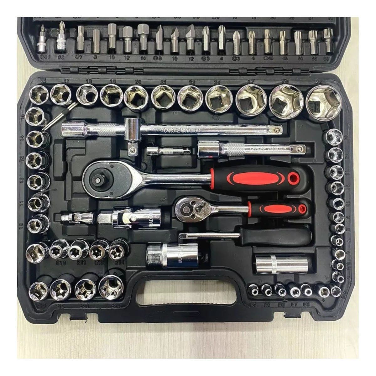 GENERICO - Juego De Copas 108 Piezas De 1/2 - 1/4 Mecanica Moto Carro