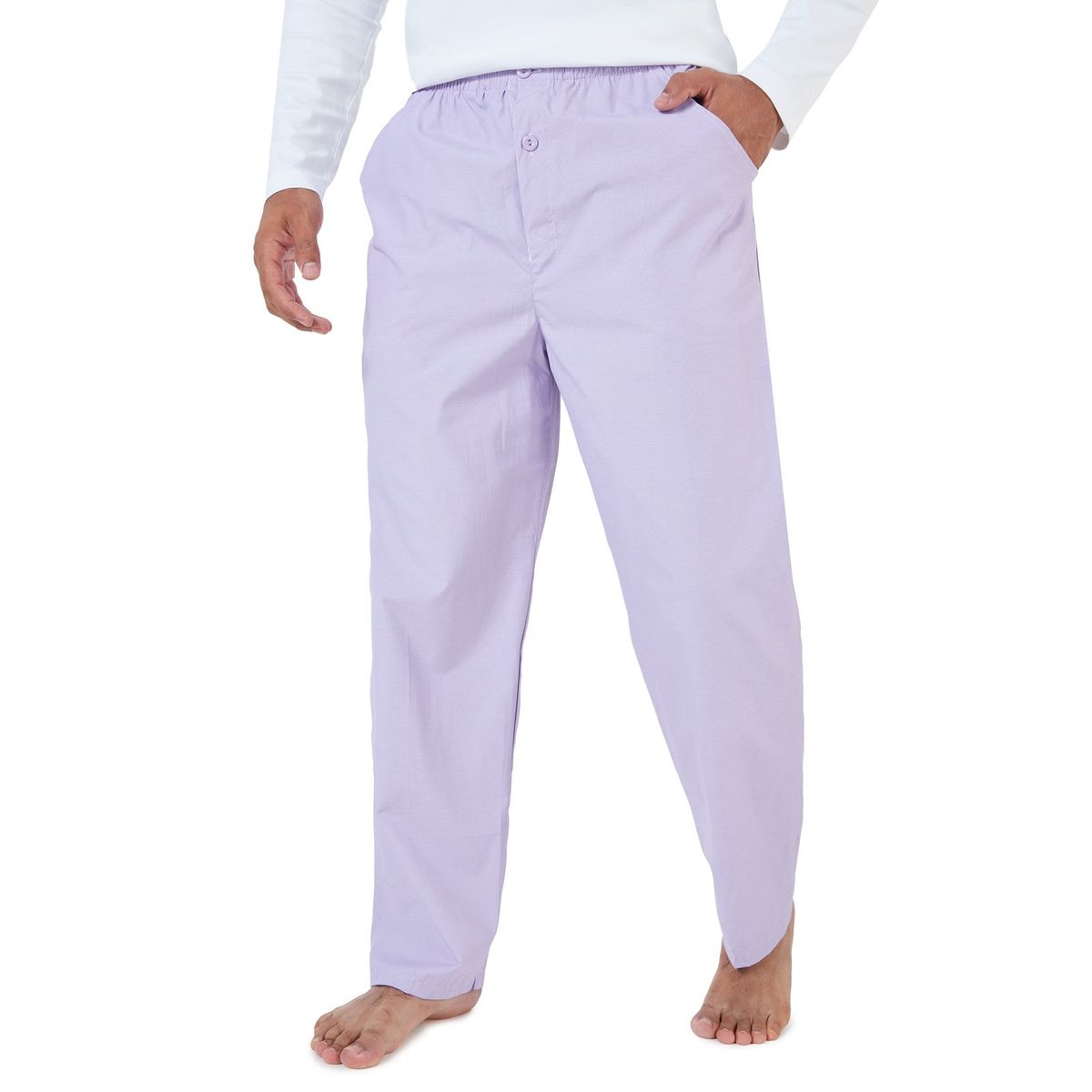 SANTANA - Pantalón Hombre Antonio Santana Lila Medio