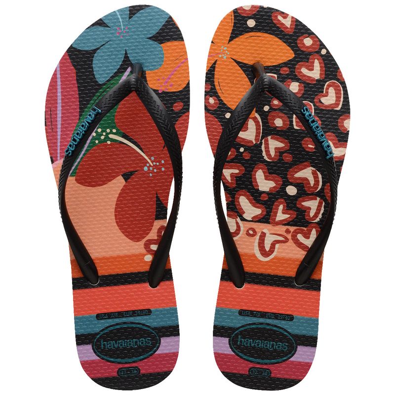HAVAIANAS - Chanclas Sandalias Havaianas Slim Patchwork Mujer Mix Color Negro