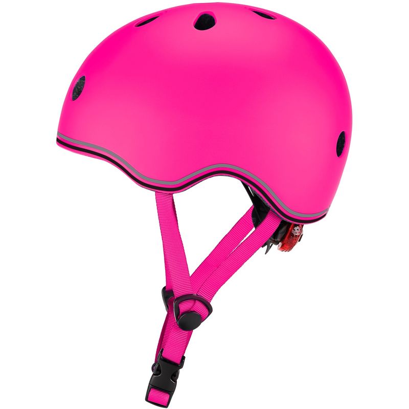 GLOBBER - Casco Protector Niños Con Luz Led Ajustable Xxs Xs rosado