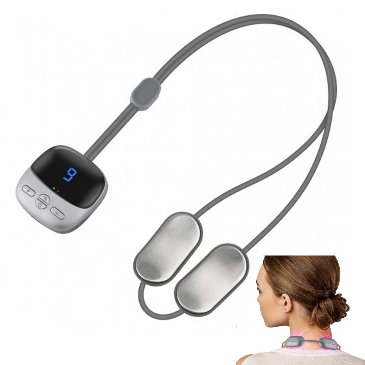 GENERICO - Masajeador Cuello Micro Pulso Electrico Cervical Ems Recarga