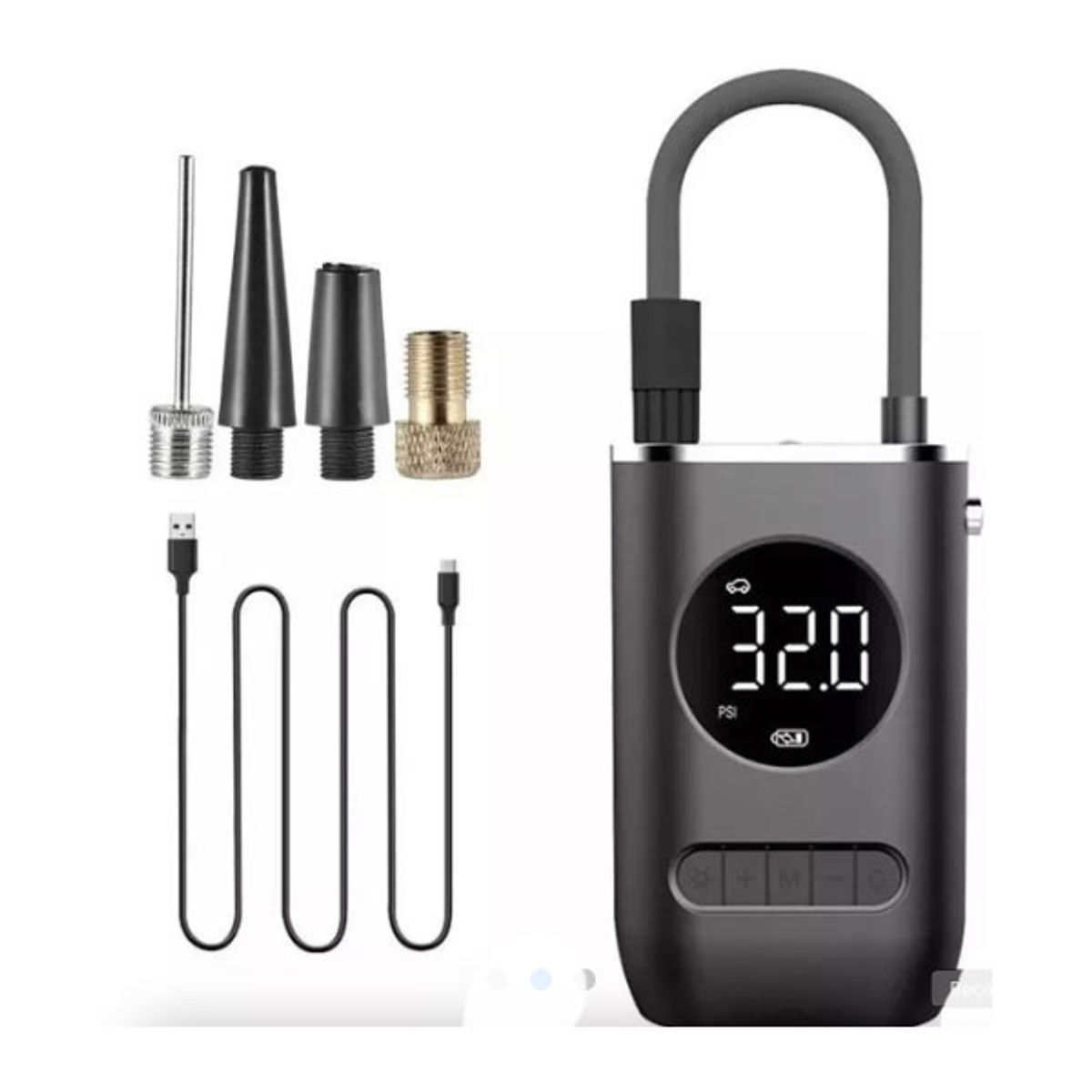 GENERICO - Compresor De Aire Portatil Inflador De Neumaticos Negro