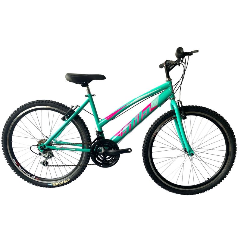 ATILA - Bicicleta MTB para Mujer rin 26 con 18 cambios Verde Menta